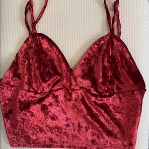 SHEIN velvet crop top